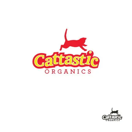 Cattastic Organics logo and brand identity
