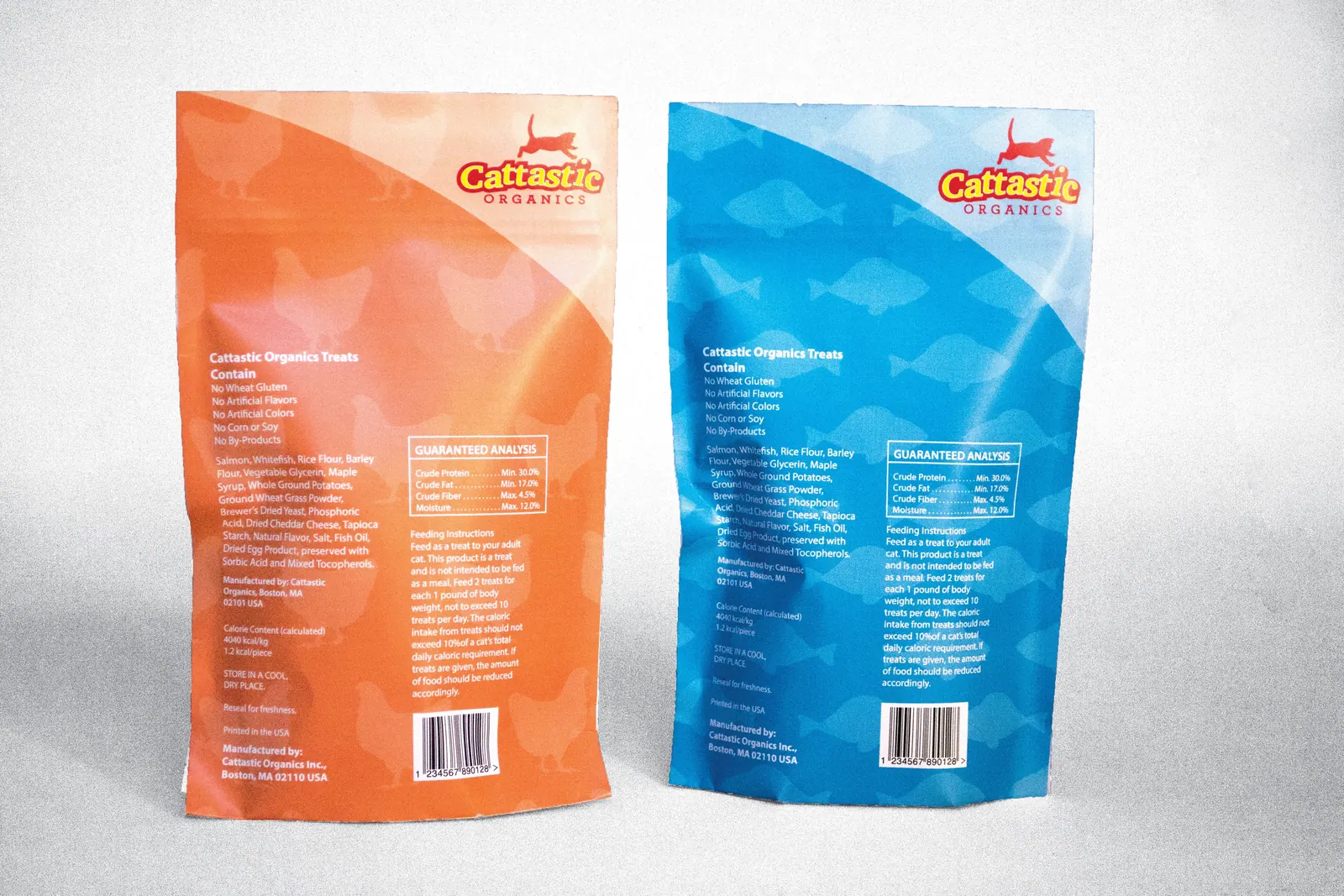 Cattastic Organics packaging detail