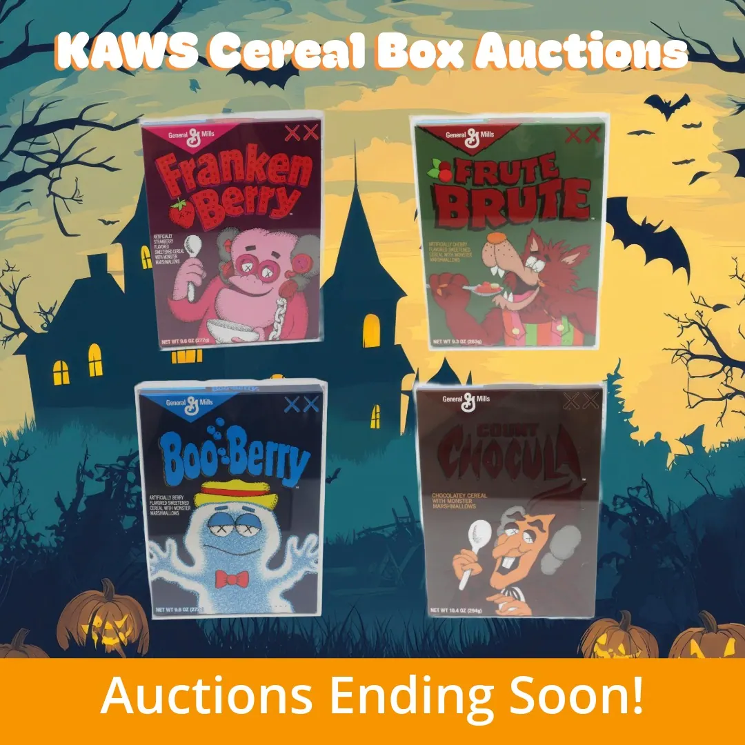 KAWS social ad, auction ending